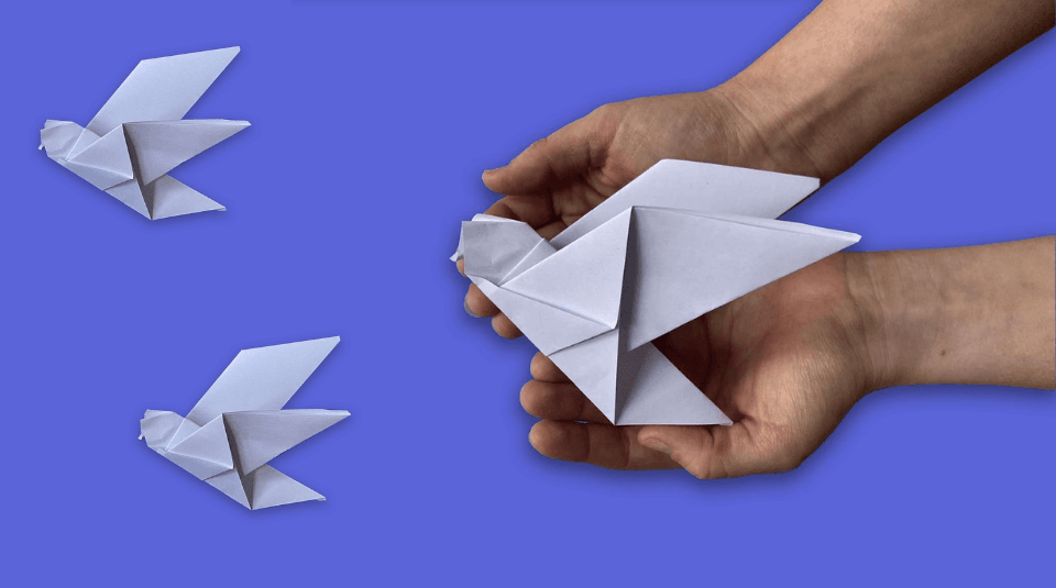 Origami peace doves craft activity web - Spinningfields